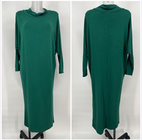 bryn Walker Dresses & Skirts - Bryn Walker Ilse Ponti Dress Juniper Green XS Oversized Midi Long Dolman Sleeve